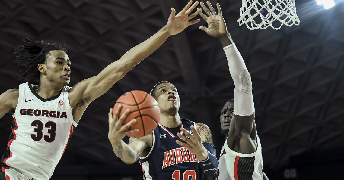 Okeke saves Auburn, helps Tigers beat Georgia, 78-75