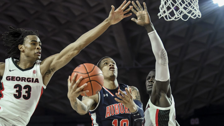 Okeke saves Auburn, helps Tigers beat Georgia, 78-75